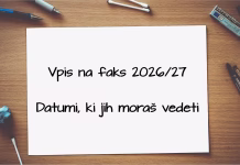 Vpis na faks 2026/27: Vsi datumi na enem mestu Vpis na faks