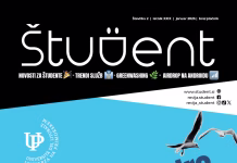 Novosti za študente, trendi služb, greenwashing in Airdrop na Androidu Naslovnica revije Študent, januar 2026