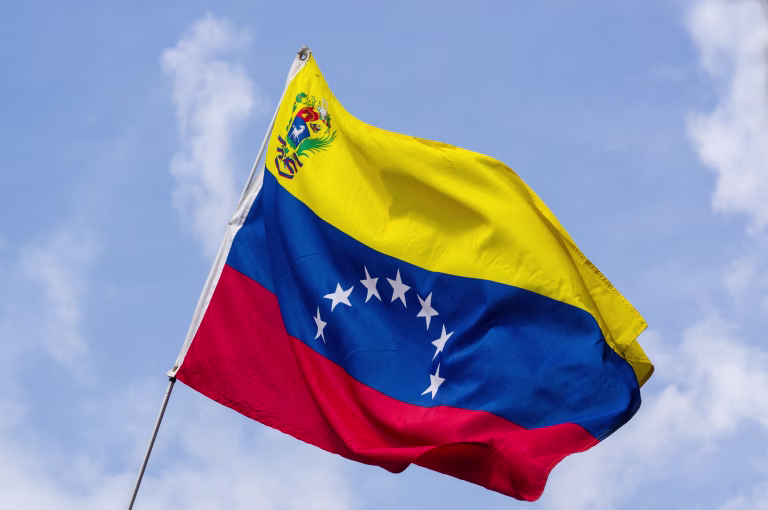 Venezuela flag in full display