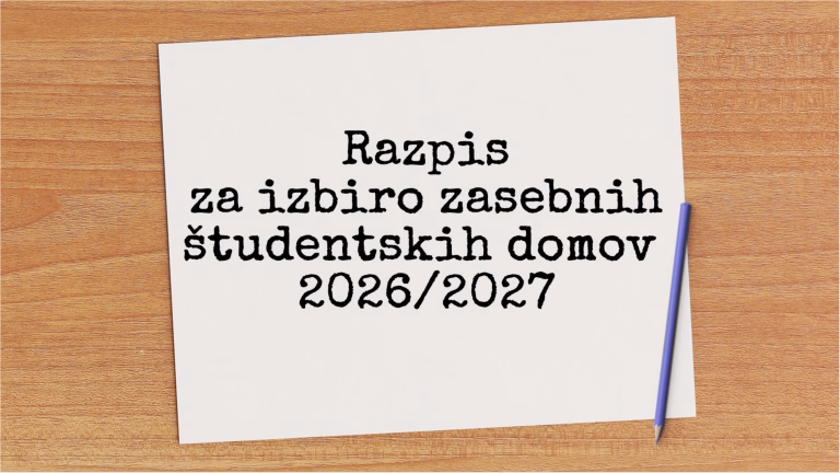 Razpis za izbiro zasebnih študentskih domov