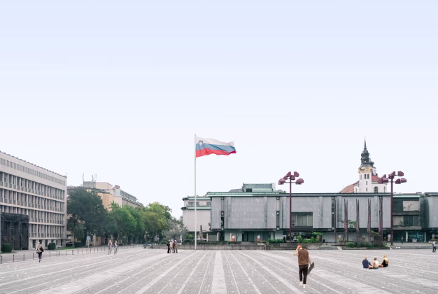 Spomenik slovenske osamosvojitve na Trgu republike