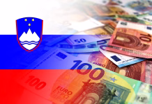 Za mlade do 35 let bi znižali prag razvojne kapice na 4.500 evrov Gradient overlay of the Slovene flag on the euro notes.