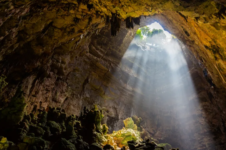 Castellana Caves, Puglia, Italy. They are located less than two kilometers from the town in the south-eastern Murge at 330 m.s.l.m.  limestone plateau formed in the Late Cretaceous.
