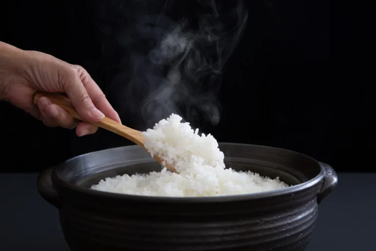 Clay pot Japanese cooking utensils Studio photography Cooking rice in a clay pot Rice cooker