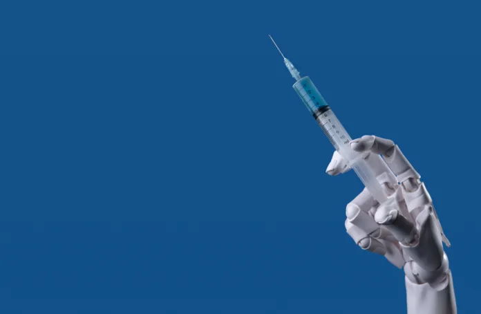 future-of-medicine-robotic-arm-with-syringe-ai-healthcare-concept-stockpack-istock Future of Medicine: Robotic Arm with Syringe, AI Healthcare Concept