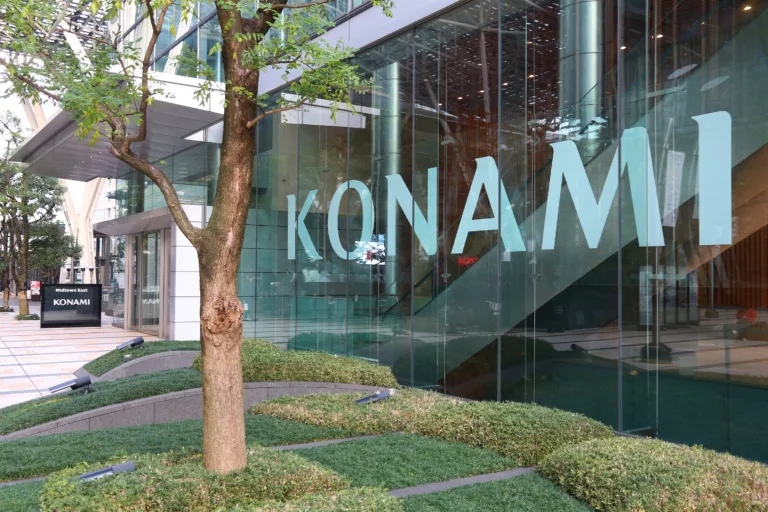 Konami headquarters in Tokyo Midtown complex. Konami is a major toy and video game company founded in 1969. It employs 5,400 people.