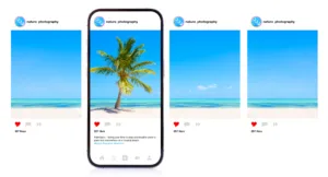 Mockup for multiple photos post on social media