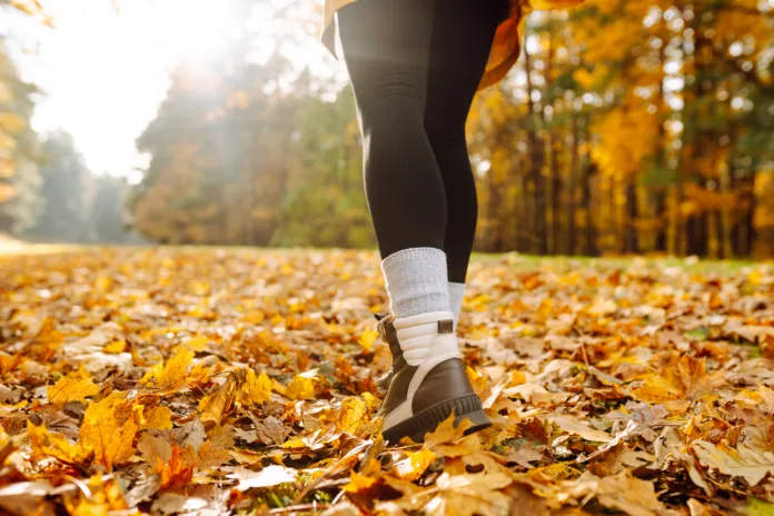 close-up-of-a-young-female-hikers-legs-in-hiking-boots-walking-on-bright-fallen-leaves-a-female-traveler-walks-through-a-sunny-forest-travel-hiking-concept-active-lifestyle-stockpack-istock Close-up of a young female hiker's legs in hiking boots walking on bright fallen leaves. A female traveler walks through a sunny forest. Travel, hiking concept. Active lifestyle.