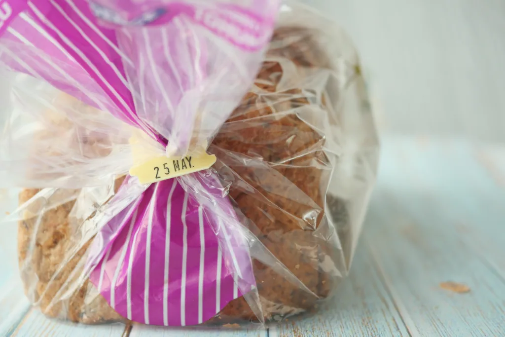 expiry date on a bread packet .