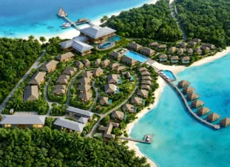 To futuristično letovišče na Antigvi bo ponujalo AI-butlerje, dostavo z roboti in kapelico nad vodo long bay zen resort