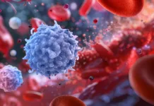Znanstveniki prvič v zgodovini iz nič ustvarili sintetično celico, ki se hrani in razmnožuje Lymphocytes, immune cells, white blood cells. Adaptive immune system, showcasing T-cells, B-cells, NK cells. Human lymphocytes combating infections. Medical 3D blood structure scientific illustration