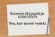 Zoisova štipendija 2026/2027: Višina štipendije, oddaja vloge in nerazdružljivost z drugimi štipendijami Zoisova štipendija 2026-27