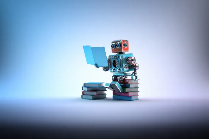 robot-sitting-on-a-bunch-of-books-contains-clipping-path-stockpack-istock Robot sitting on a bunch of books. Contains clipping path