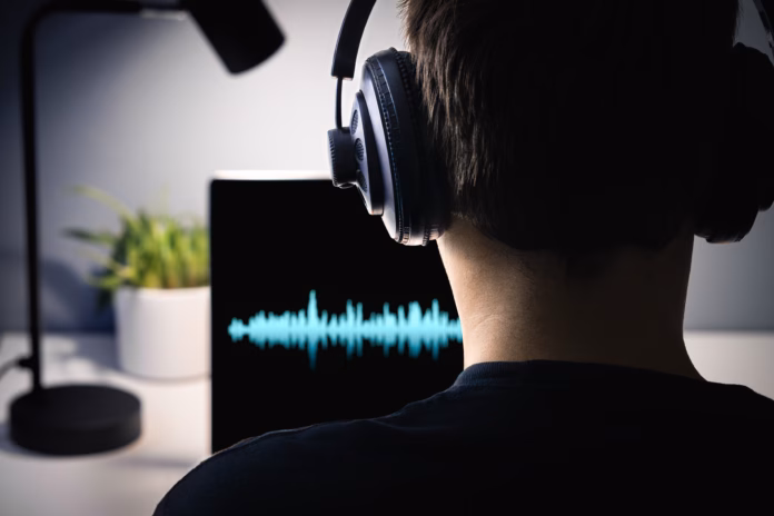 ai-deepfake-voice-scam-deep-fake-clone-music-or-sound-generator-espionage-fbi-police-wiretap-or-audio-intelligence-producer-editing-with-headphones-spy-secret-listening-fraud-vocal-call-stockpack-istock AI deepfake voice scam. Deep fake clone. Music or sound generator. Espionage, fbi police wiretap or audio intelligence. Producer editing with headphones. Spy secret listening. Fraud vocal call.