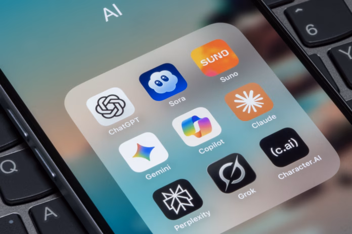 portland-or-usa-oct-11-2025-assorted-generative-ai-apps-including-chatgpt-sora-suno-gemini-copilot-claude-perplexity-grok-and-characterai-are-seen-on-the-screen-of-an-iphone-stockpack-istock Portland, OR, USA - Oct 11, 2025: Assorted generative AI apps, including ChatGPT, Sora, Suno, Gemini, Copilot, Claude, Perplexity, Grok, and Character.AI, are seen on the screen of an iPhone.
